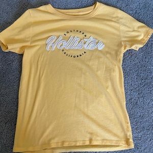 yellow hollister shirt!